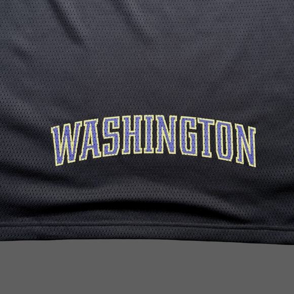 adidas UW Huskies University of Washington Mesh Hoodie Black L NWT HN7656 - Picture 8 of 8